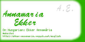 annamaria ekker business card